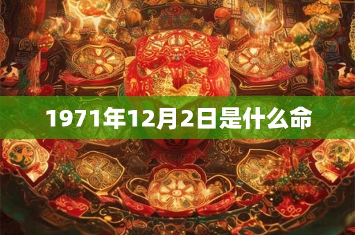 1971年12月2日是什么命