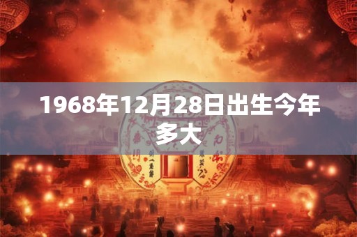 1968年12月28日出生今年多大