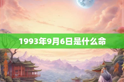 1993年9月6日是什么命