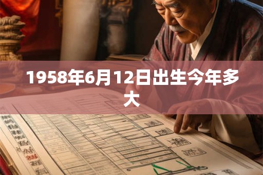 1958年6月12日出生今年多大