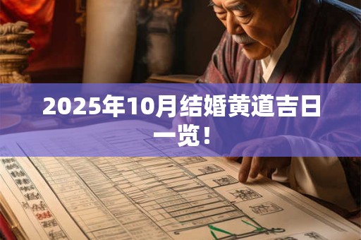 2025年10月结婚黄道吉日一览！