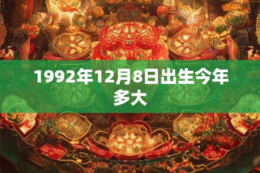 1992年12月8日出生今年多大
