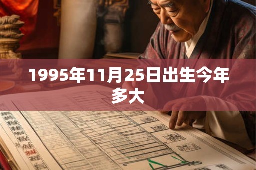 1995年11月25日出生今年多大