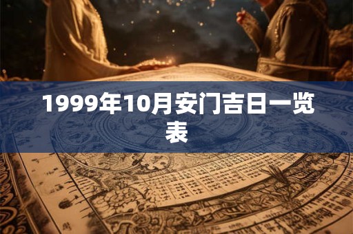 1999年10月安门吉日一览表