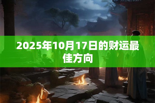 2025年10月17日的财运最佳方向