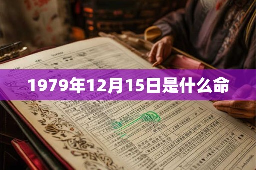 1979年12月15日是什么命