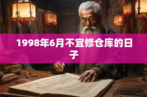 1998年6月不宜修仓库的日子