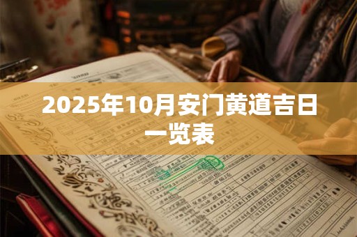 2025年10月安门黄道吉日一览表