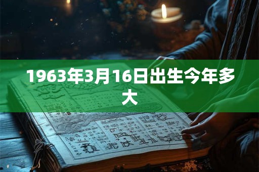 1963年3月16日出生今年多大