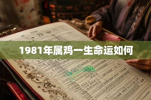 1981年属鸡一生命运如何