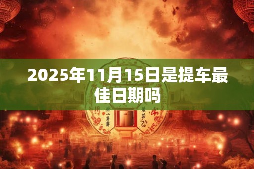 2025年11月15日是提车最佳日期吗