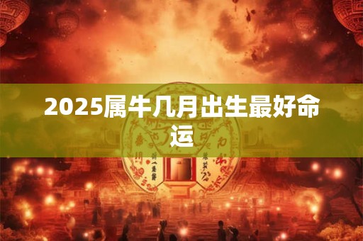 2025属牛几月出生最好命运