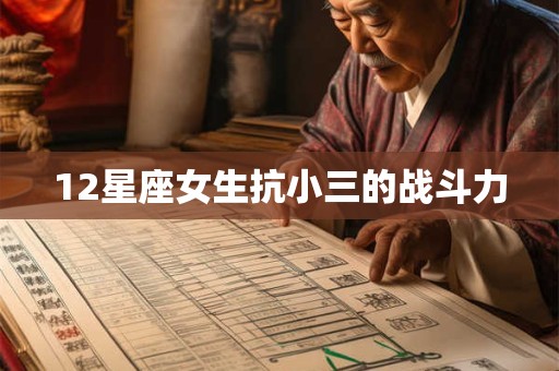 12星座女生抗小三的战斗力
