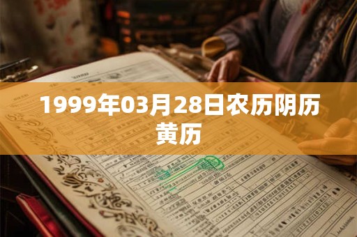 1999年03月28日农历阴历黄历