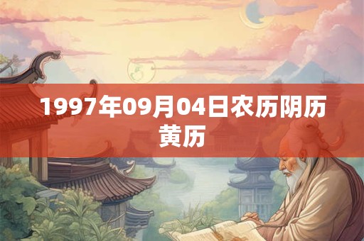 1997年09月04日农历阴历黄历