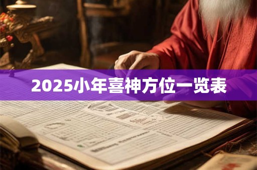 2025小年喜神方位一览表