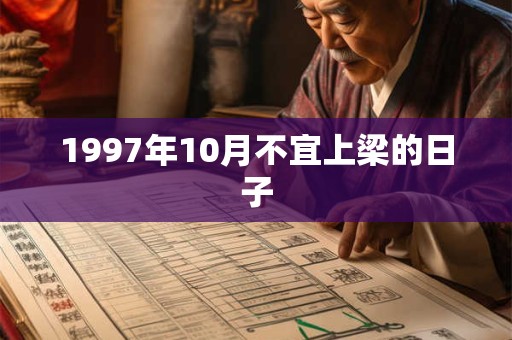 1997年10月不宜上梁的日子
