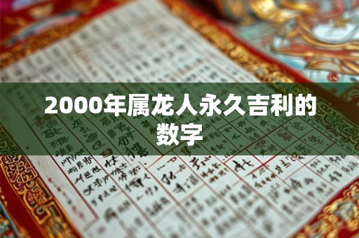 2000年属龙人永久吉利的数字