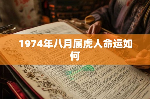 1974年八月属虎人命运如何