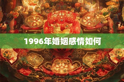 1996年婚姻感情如何