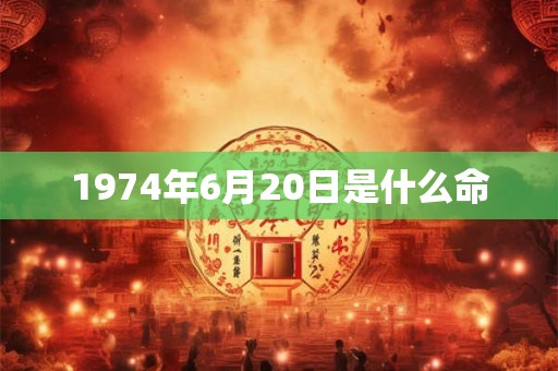1974年6月20日是什么命