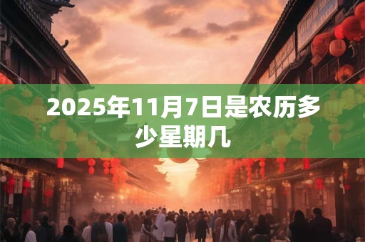 2025年11月7日是农历多少星期几
