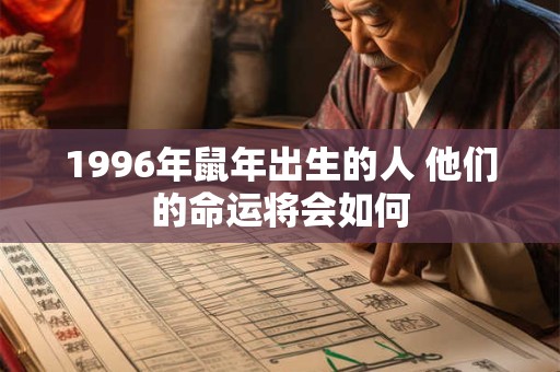 1996年鼠年出生的人 他们的命运将会如何