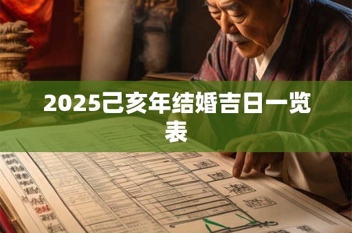 2025己亥年结婚吉日一览表 2025己亥年结婚吉日一览表