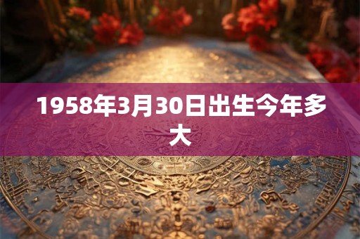 1958年3月30日出生今年多大