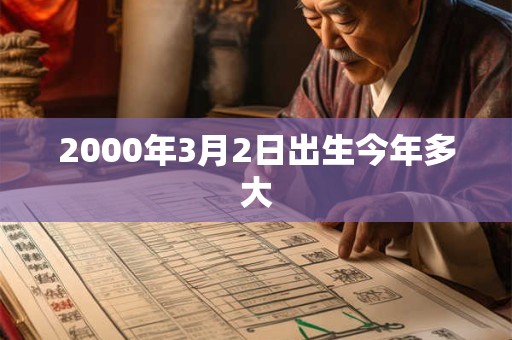 2000年3月2日出生今年多大