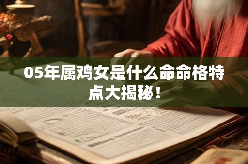 05年属鸡女是什么命命格特点大揭秘！