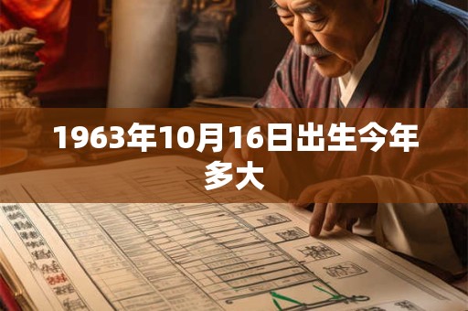 1963年10月16日出生今年多大
