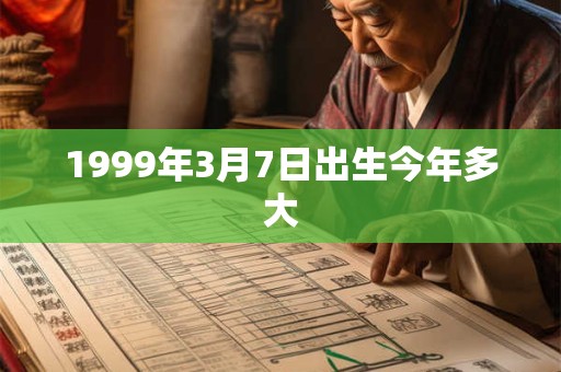 1999年3月7日出生今年多大 1999年3月7日出生今年多大