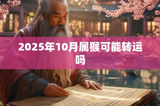 2025年10月属猴可能转运吗