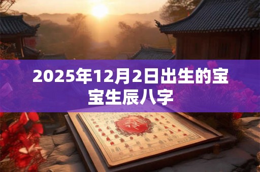 2025年12月2日出生的宝宝生辰八字