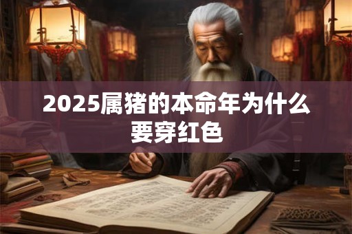 2026属猪的本命年为什么要穿红色