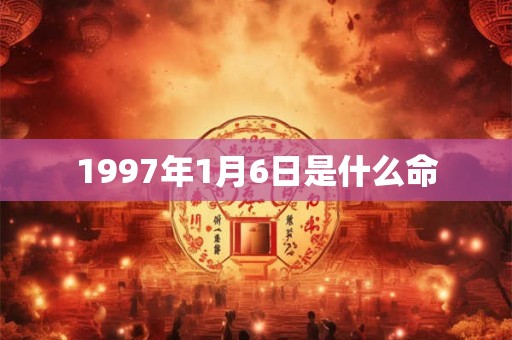 1997年1月6日是什么命