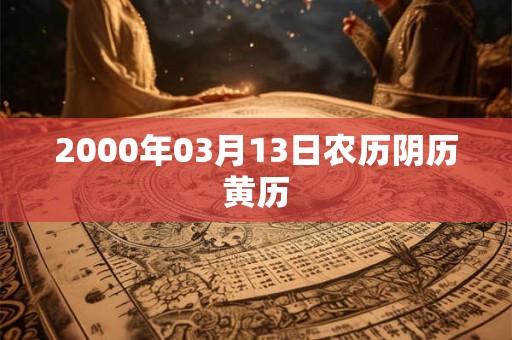 2000年03月13日农历阴历黄历