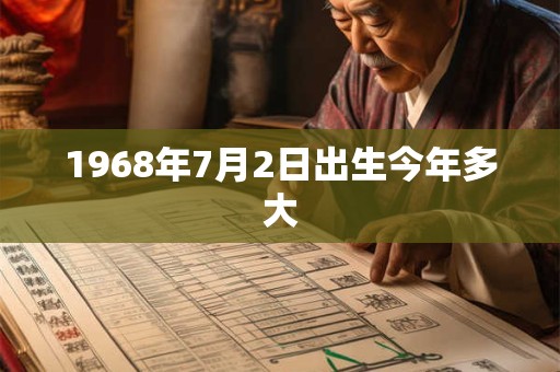 1968年7月2日出生今年多大