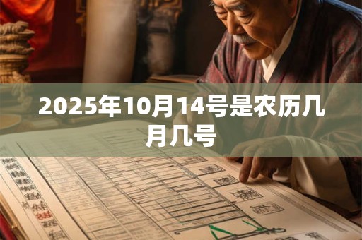 2025年10月14号是农历几月几号