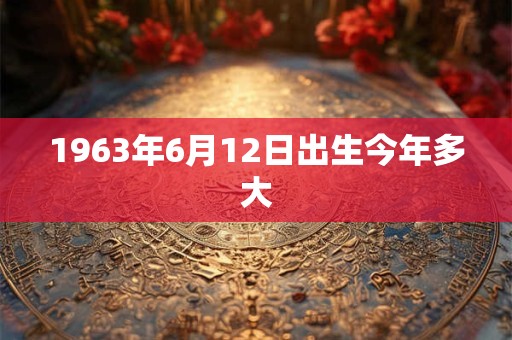 1963年6月12日出生今年多大