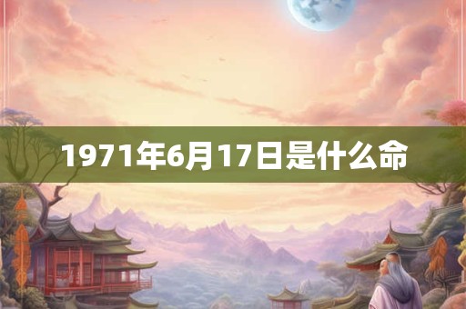 1971年6月17日是什么命