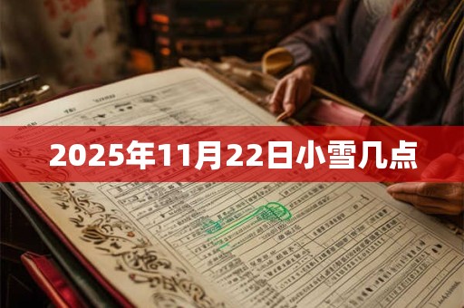2025年11月22日小雪几点