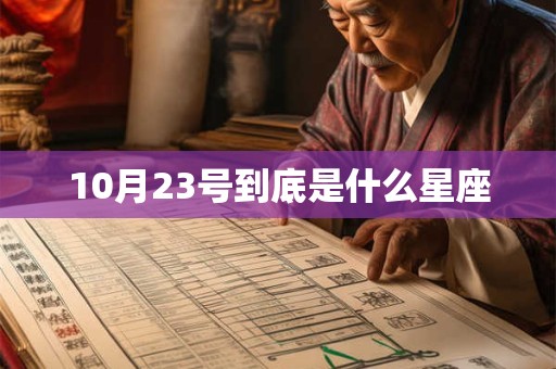 10月23号到底是什么星座