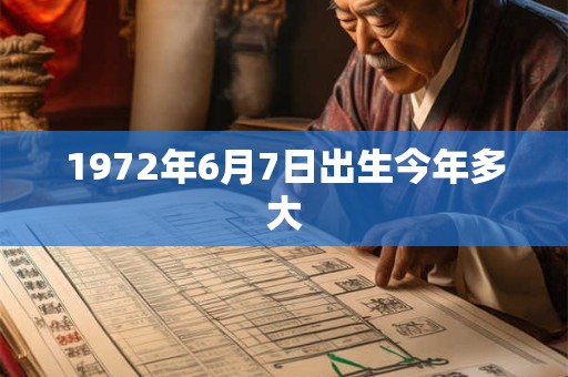 1972年6月7日出生今年多大