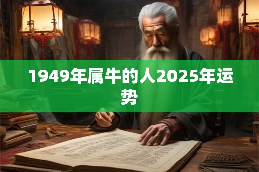 1949年属牛的人2025年运势