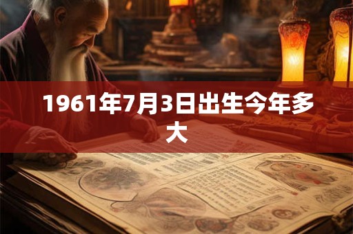 1961年7月3日出生今年多大