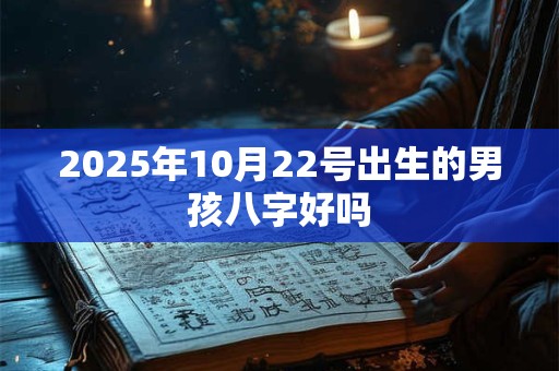 2025年10月22号出生的男孩八字好吗