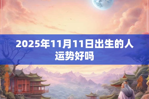2025年11月11日出生的人运势好吗