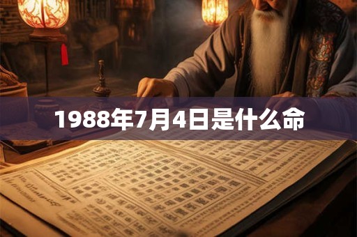1988年7月4日是什么命